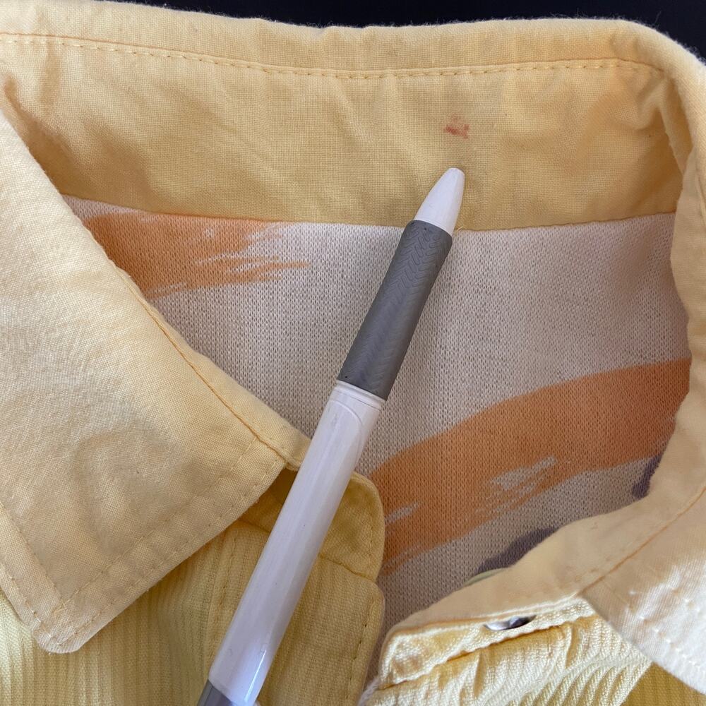 Vintage Reversible Yellow 90's Patterned Jacket -… - image 5